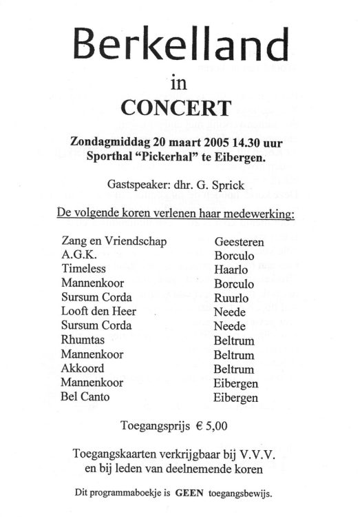2005-03-20 _ Berkelland in concert