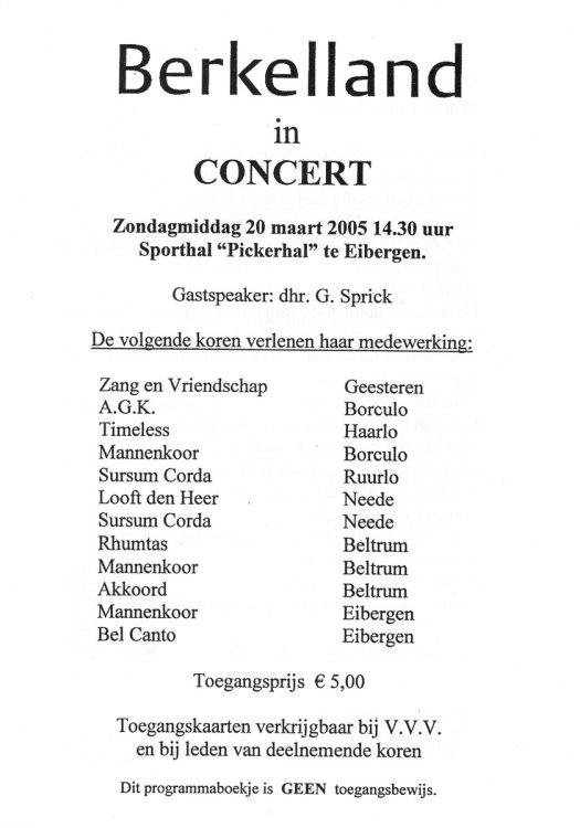 2005-03-20 _ Berkelland in concert